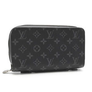 Louis Vuitton Zippy Wallet Eclipse Black Shoulder Bag Handbag Zip Long